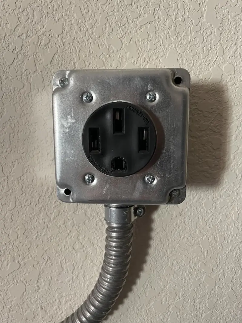 NEMA 14-50 outlet installed for Smart Home Electrical in Coral Gables